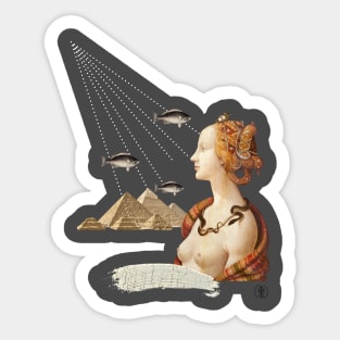 Piero di Cosimo, Portrait of Simonetta Vespucci as Cleopatra Sticker